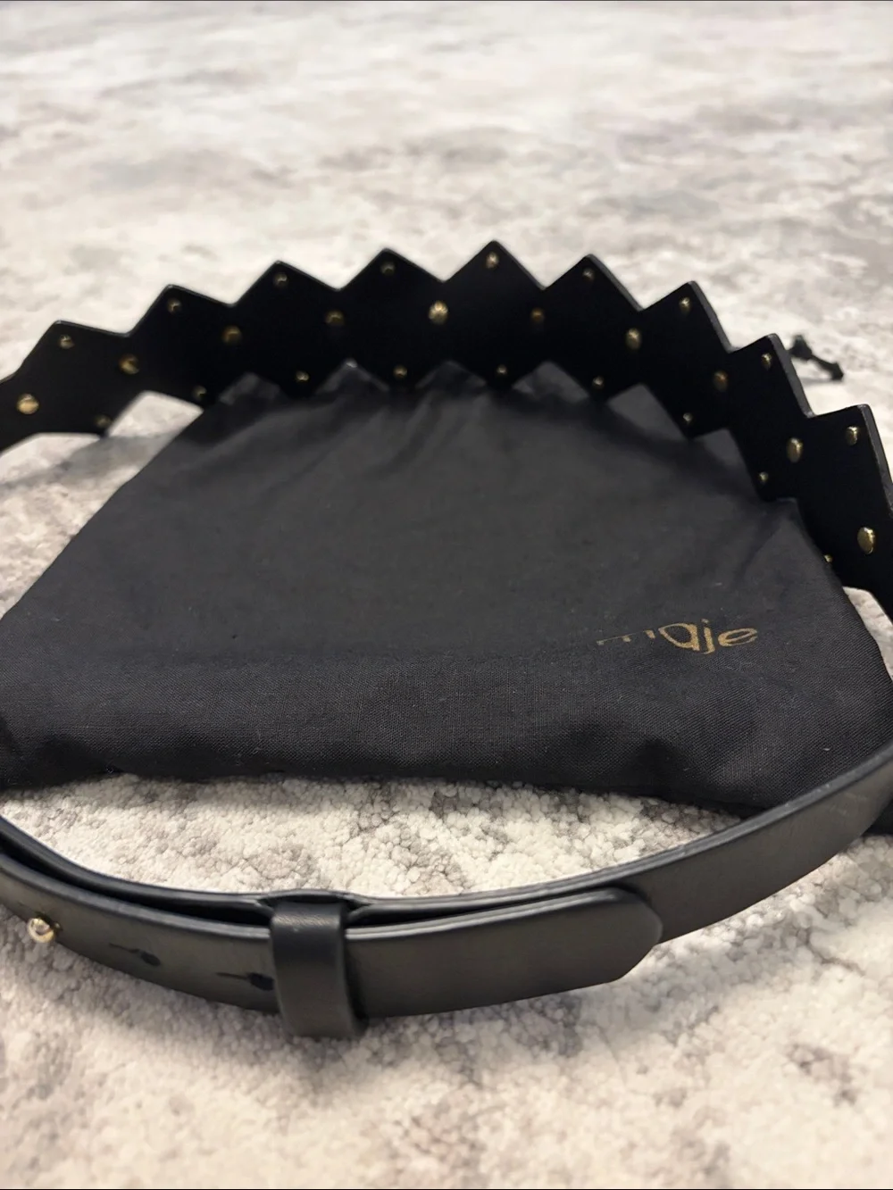 Maje black leather